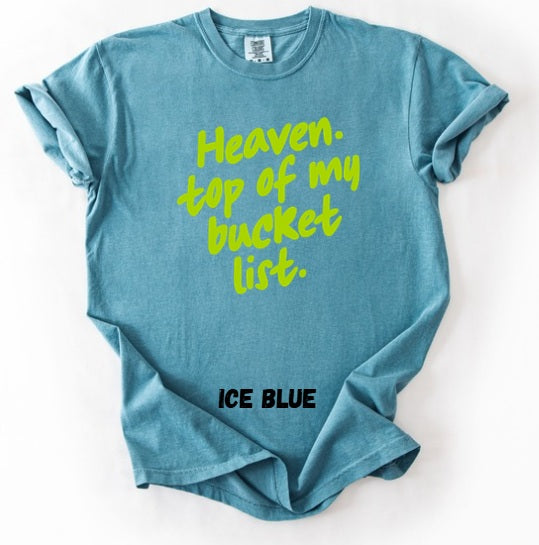 JESUS LOVE (ADULT) *PRE-ORDER* Heaven Bucket List (green font)