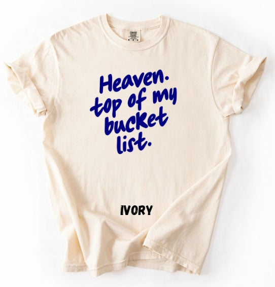 JESUS LOVE (ADULT) *PRE-ORDER* Heaven Bucket List (navy font)