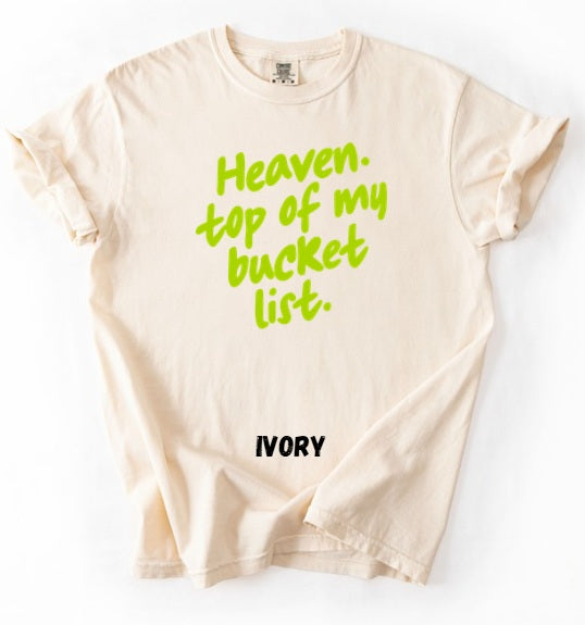 JESUS LOVE (ADULT) *PRE-ORDER* Heaven Bucket List (green font)