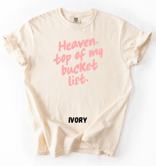 JESUS LOVE (ADULT) *PRE-ORDER* Heaven Bucket List (pink font)