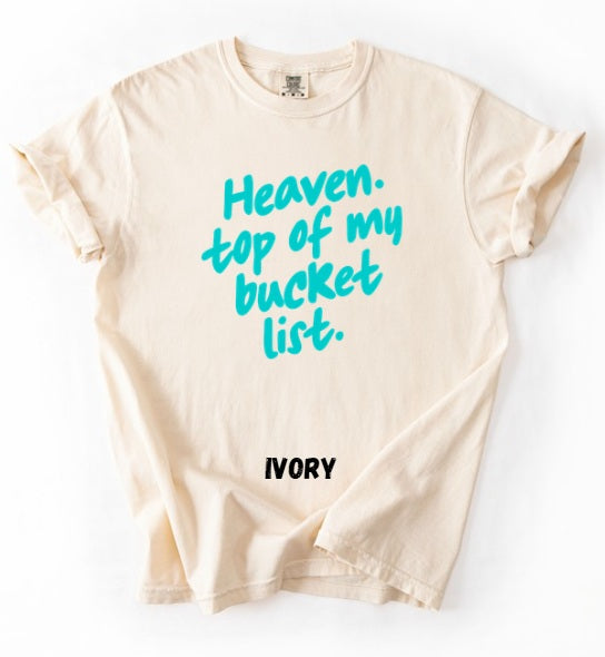 JESUS LOVE (ADULT) *PRE-ORDER* Heaven Bucket List (teal font)