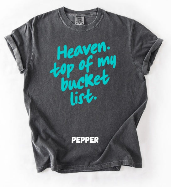 JESUS LOVE (ADULT) *PRE-ORDER* Heaven Bucket List (teal font)
