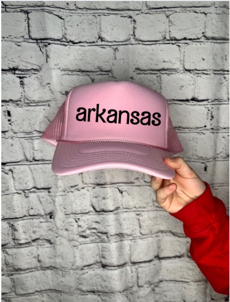 AR HAT *PRE-ORDER* Arkansas Barbie Font