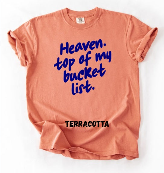 JESUS LOVE (ADULT) *PRE-ORDER* Heaven Bucket List (navy font)