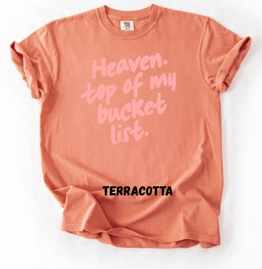 JESUS LOVE (ADULT) *PRE-ORDER* Heaven Bucket List (pink font)
