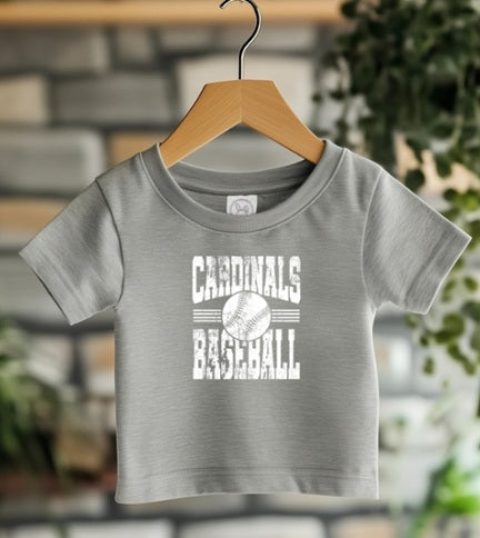 CARDS (Kiddos) | Cardinals Baseball White Distressed