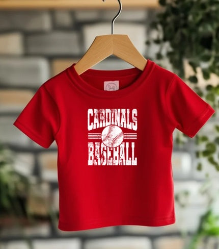 CARDS (Kiddos) | Cardinals Baseball White Distressed