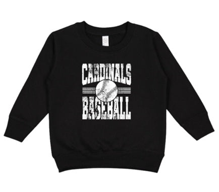 CARDS (Kiddos) | Cardinals Baseball White Distressed