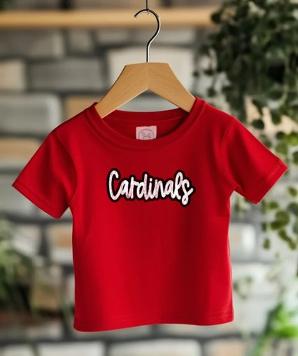 CARDS (Kiddos) | Cardinals White+Black Distressed