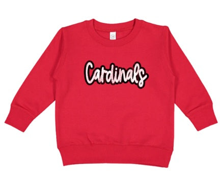 CARDS (Kiddos) | Cardinals White+Black Distressed