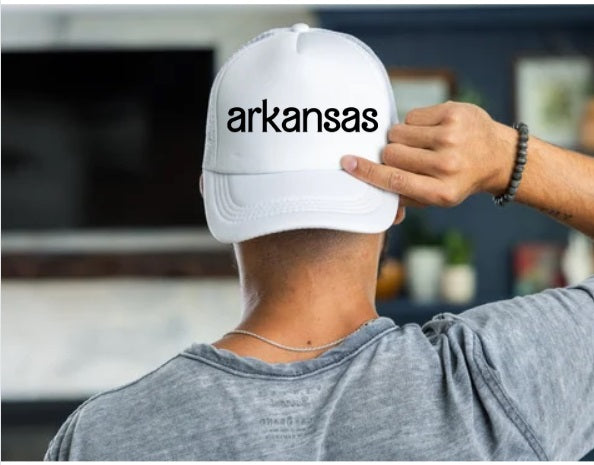 AR HAT *PRE-ORDER* Arkansas Barbie Font